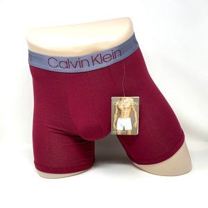 🍃SALE🍃 Calvin Klein Modal Boxer Brief Microfiber Burgundy Men's Size NB1797642